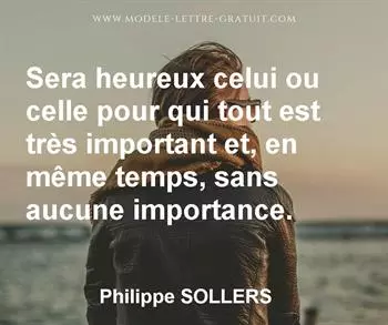 Citation de Philippe SOLLERS