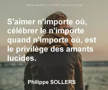 Citation de Philippe SOLLERS