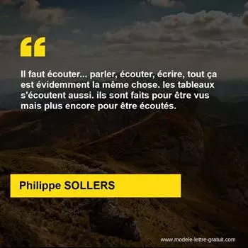 Citation Philippe SOLLERS