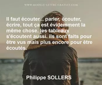 Citation de Philippe SOLLERS