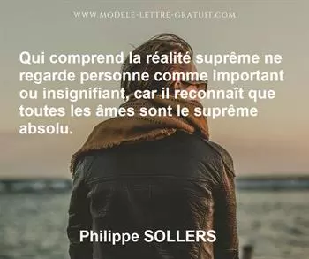 Citation de Philippe SOLLERS