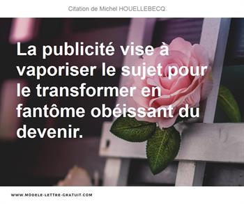 Citations Michel HOUELLEBECQ