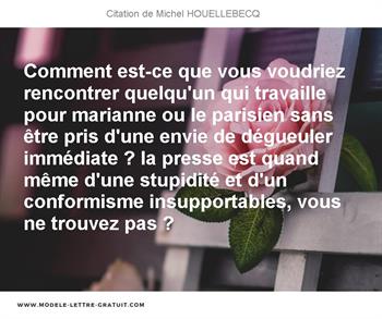 Citations Michel HOUELLEBECQ