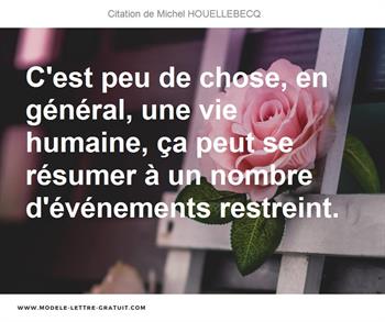 Citations Michel HOUELLEBECQ