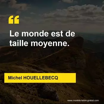 Citation Michel HOUELLEBECQ