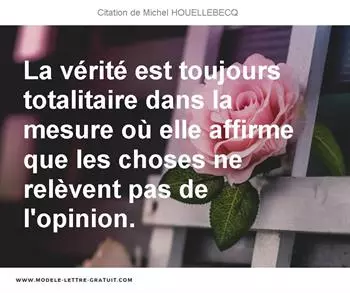 Citations Michel HOUELLEBECQ