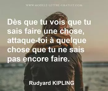Citation de Rudyard KIPLING
