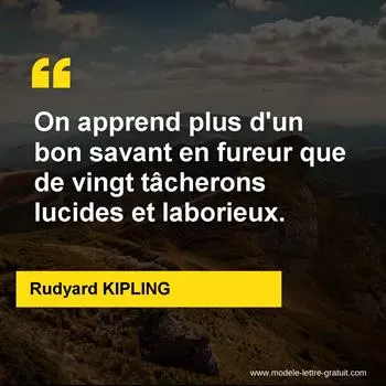 Citation Rudyard KIPLING