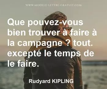 Citation de Rudyard KIPLING