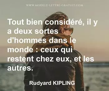 Citation de Rudyard KIPLING