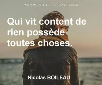 Citation de Nicolas BOILEAU