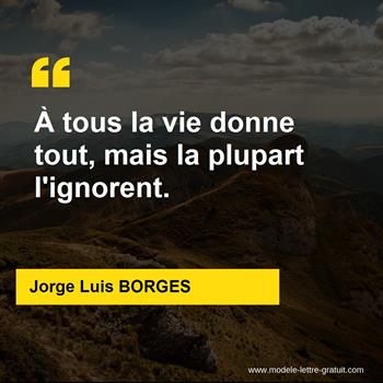 Citation de Jorge Luis BORGES