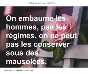 Citations Lionel JOSPIN