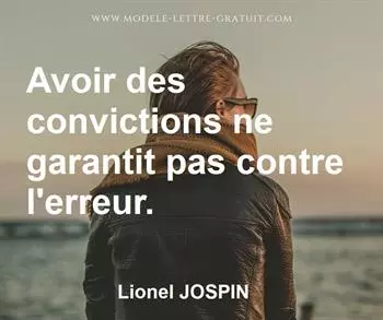 Citation de Lionel JOSPIN