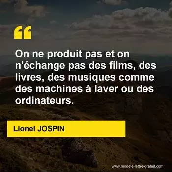 Citation Lionel JOSPIN