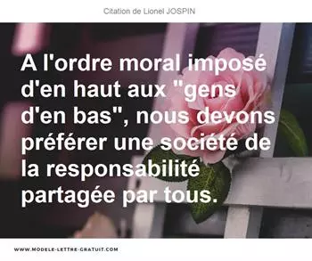 Citations Lionel JOSPIN