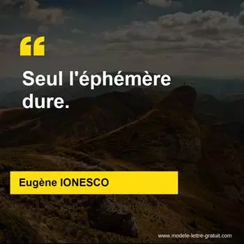 Citation Eugène IONESCO