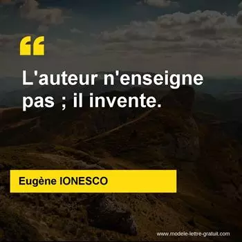 Citation Eugène IONESCO