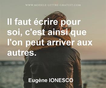 Citation de Eugène IONESCO