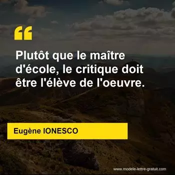 Citation Eugène IONESCO