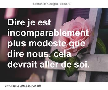 Citations Georges PERROS