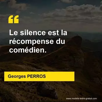 Citation Georges PERROS
