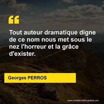 Citation Georges PERROS