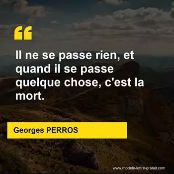 Citation Georges PERROS