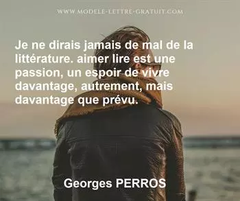 Citation de Georges PERROS