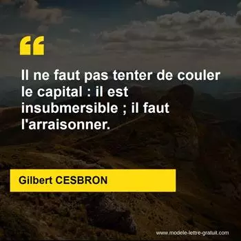 Citation Gilbert CESBRON