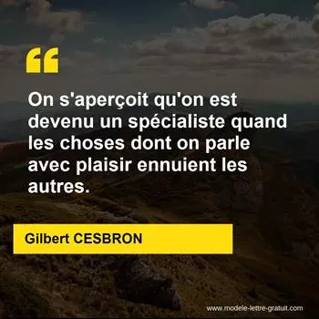 Citation Gilbert CESBRON