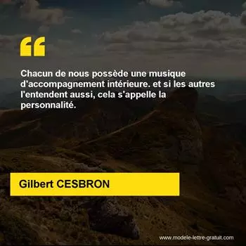 Citation Gilbert CESBRON