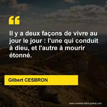 Citation Gilbert CESBRON