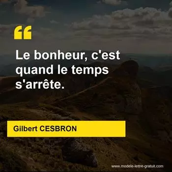 Citation Gilbert CESBRON