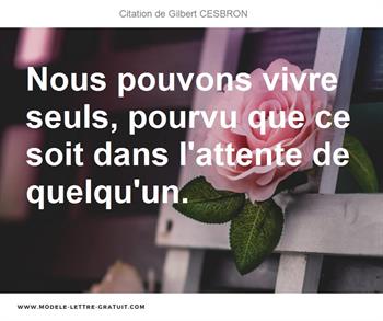 Citations Gilbert CESBRON