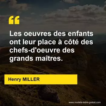 Citation Henry MILLER