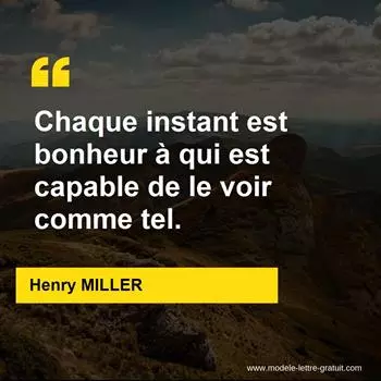 Citation Henry MILLER