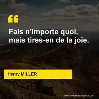 Citation Henry MILLER