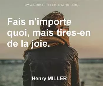 Citation de Henry MILLER