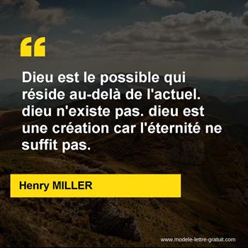 Citation de Henry MILLER