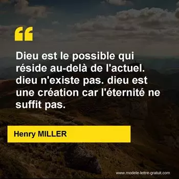Citation Henry MILLER