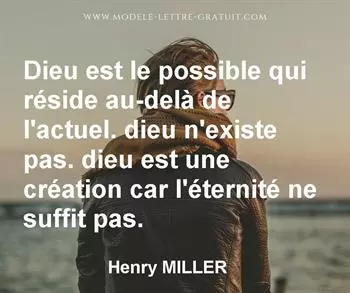 Citation de Henry MILLER