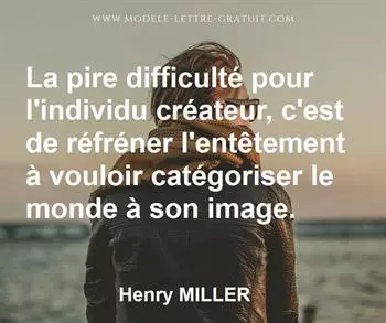 Citation de Henry MILLER