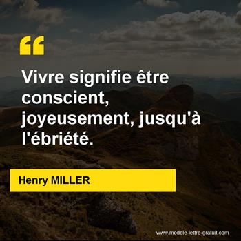 Citation de Henry MILLER