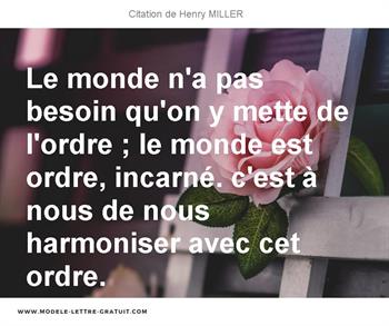 Citations Henry MILLER