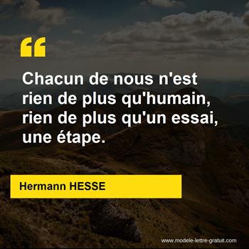 Citation de Hermann HESSE