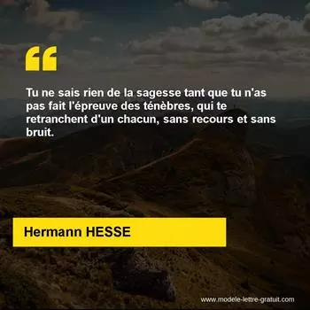 Citation Hermann HESSE