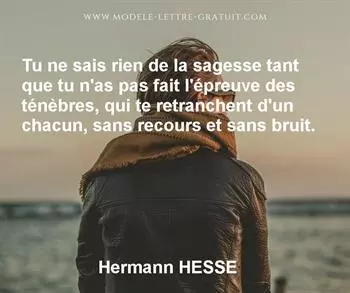 Citation de Hermann HESSE