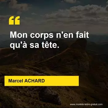 Citation Marcel ACHARD