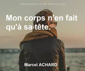 Citation de Marcel ACHARD